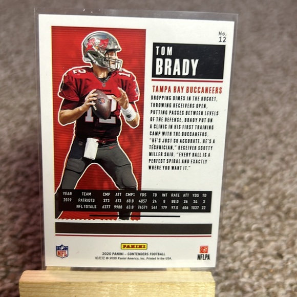 Tom Brady NFL Panini Contenders #12 Tampa Bay Buccaneers Football Card - Picture 4 of 4